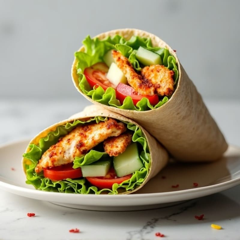Healthy Buffalo Ranch Chicken Wrap