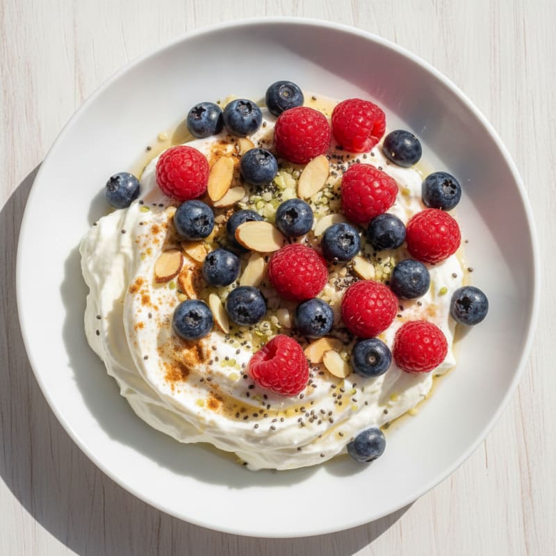 High-Protein Berry & Seed Yogurt Power Bowl