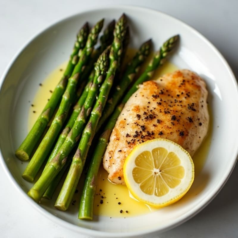 Lemon Garlic Chicken with Roasted Asparagus