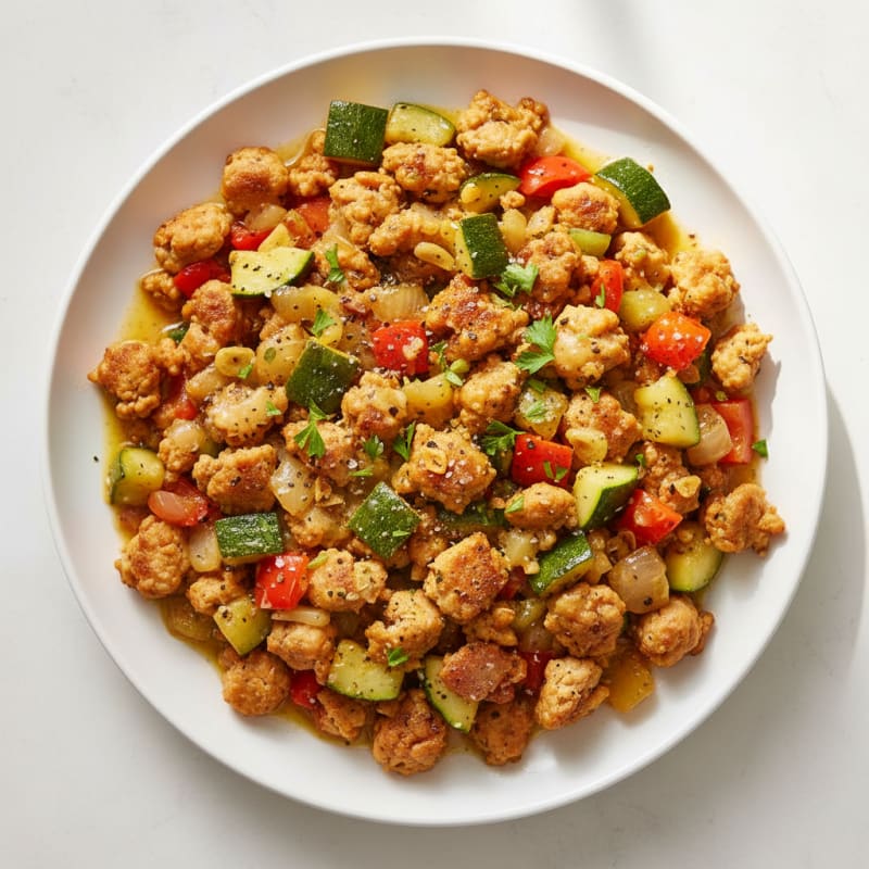 Zesty Herb Ground Chicken Skillet