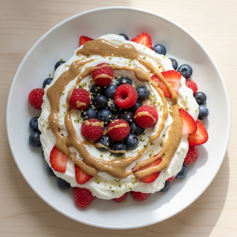 Greek Yogurt Protein Parfait with Mixed Berries