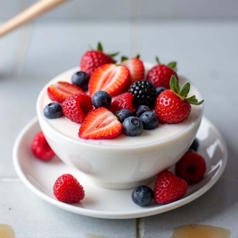 Silky Greek Yogurt Protein Pudding with Berries