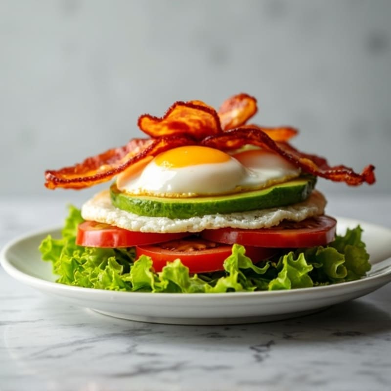 Crispy Turkey Bacon and Avocado Lettuce Stack
