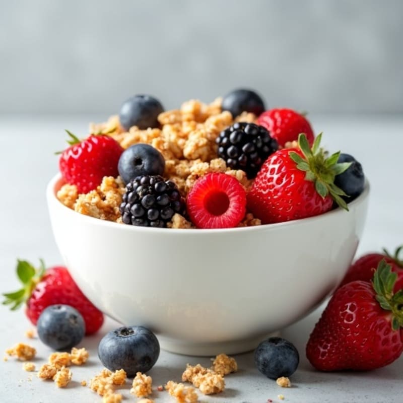 Creamy Greek Yogurt with Fresh Berries and Crunchy Granola