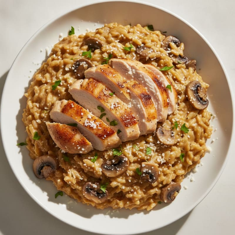 Creamy Parmesan Mushroom Risotto