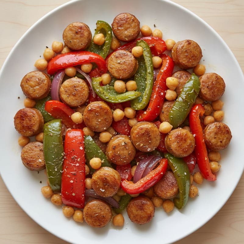 Sheet Pan Chicken Sausage with Peppers