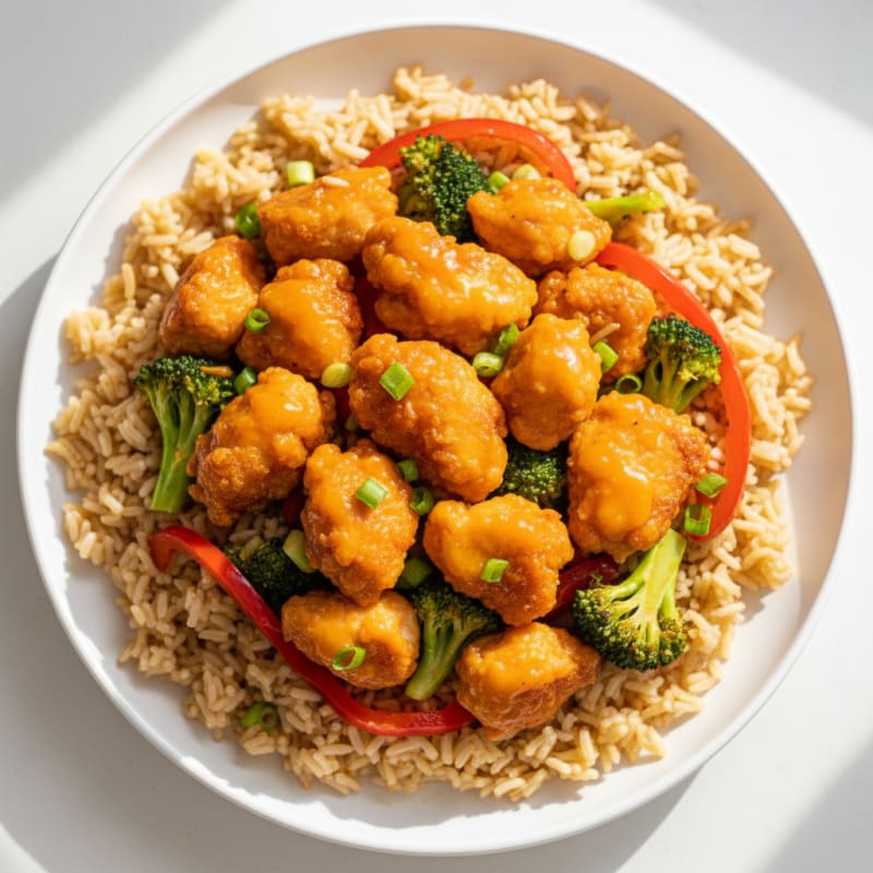 Crispy Orange-Glazed Chicken Stir-Fry