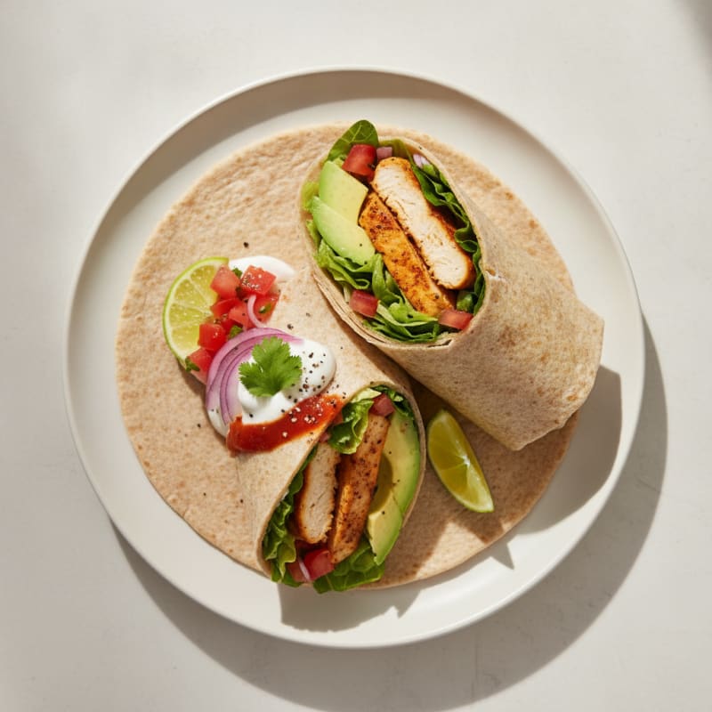 Chicken Tortilla Wrap with Salsa Fresca