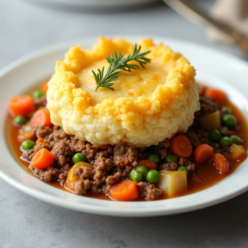 Lean Ground Beef Shepherd's Pie with Creamy Cauliflower Mash