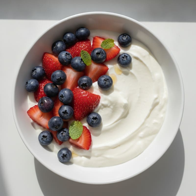 Creamy Greek Yogurt Protein Pudding with Berries