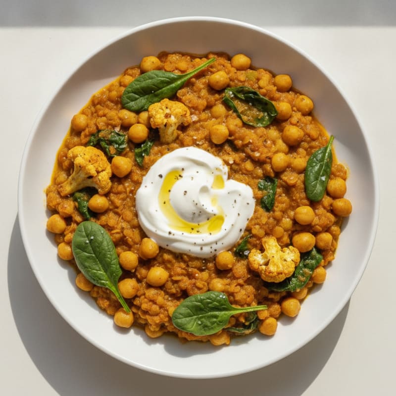 Lentil and Chickpea Vegetable Curry