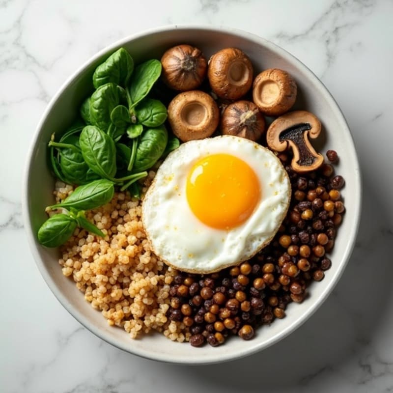 Hearty Mushroom and Lentil Power Bowl