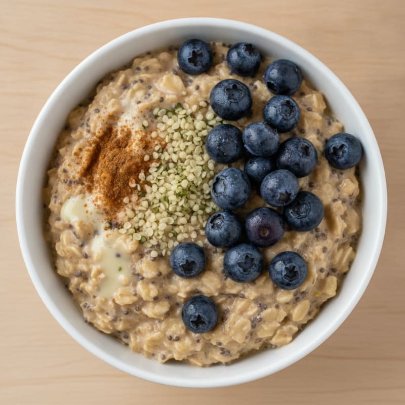 High-Protein Vanilla Chia Overnight Oats
