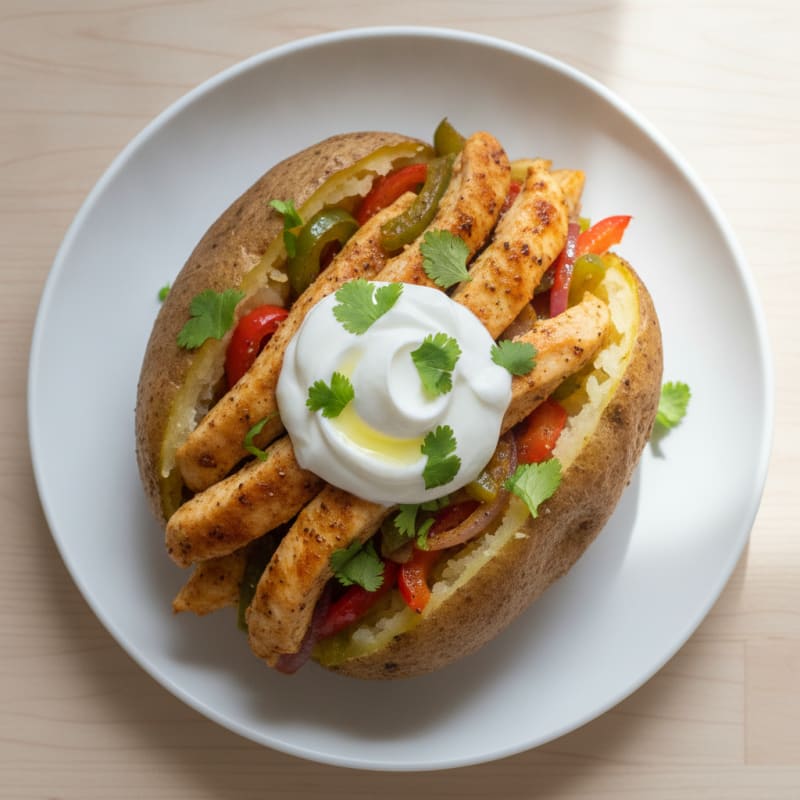 Chicken Fajita Baked Potato