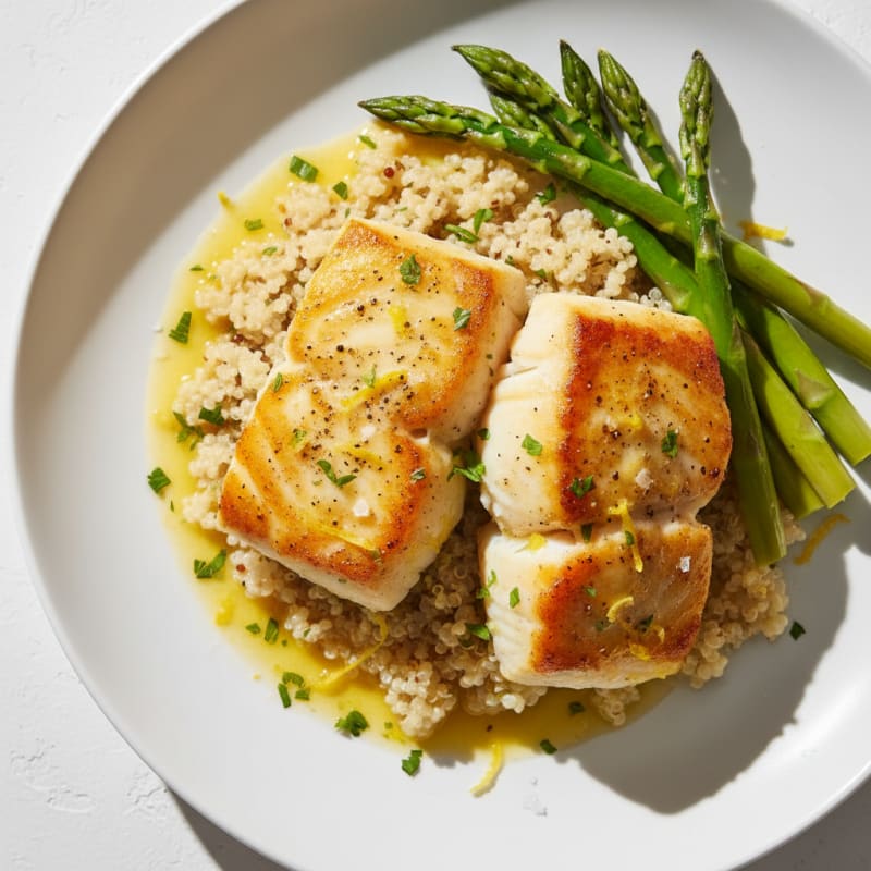Golden Pan-Seared Cod with Zesty Lemon