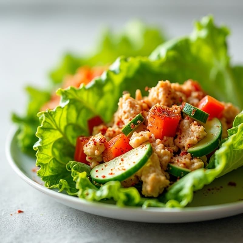 Fresh Spicy Tuna Lettuce Wraps