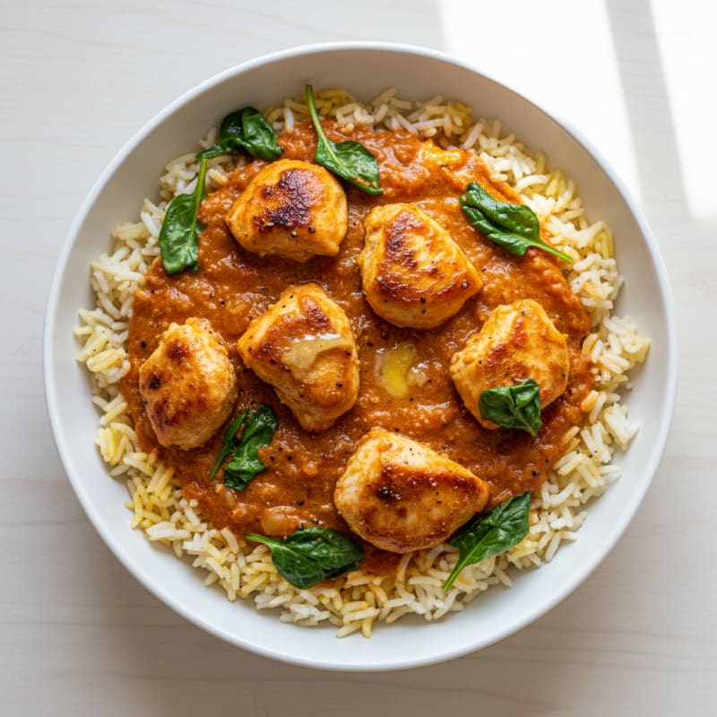 Creamy Spiced Chicken Masala with Basmati