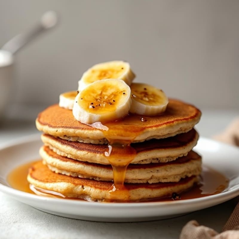 Protein-Packed Caramelized Banana Oat Pancakes