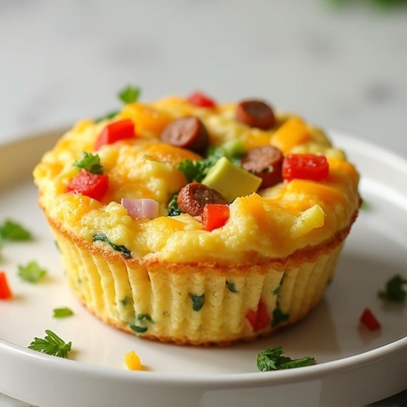 Fluffy Savory Egg and Veggie Muffins