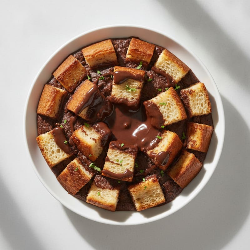 High-Protein Chocolate Bread Pudding