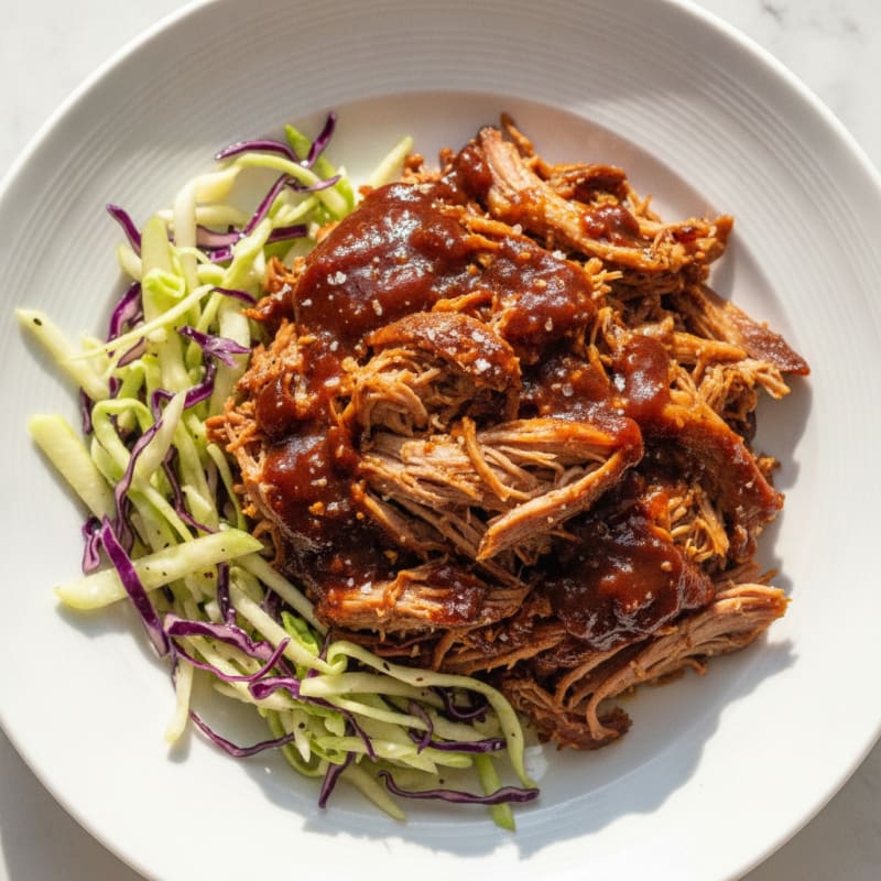 Slow-Cooked Shredded Pork with BBQ Sauce