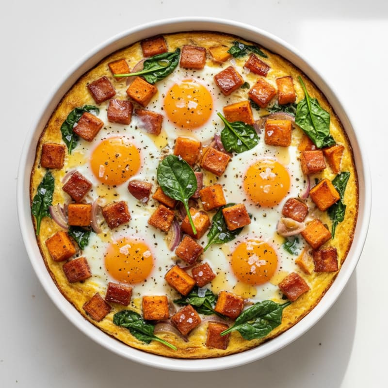 Golden Maple-Glazed Bacon & Egg Bake