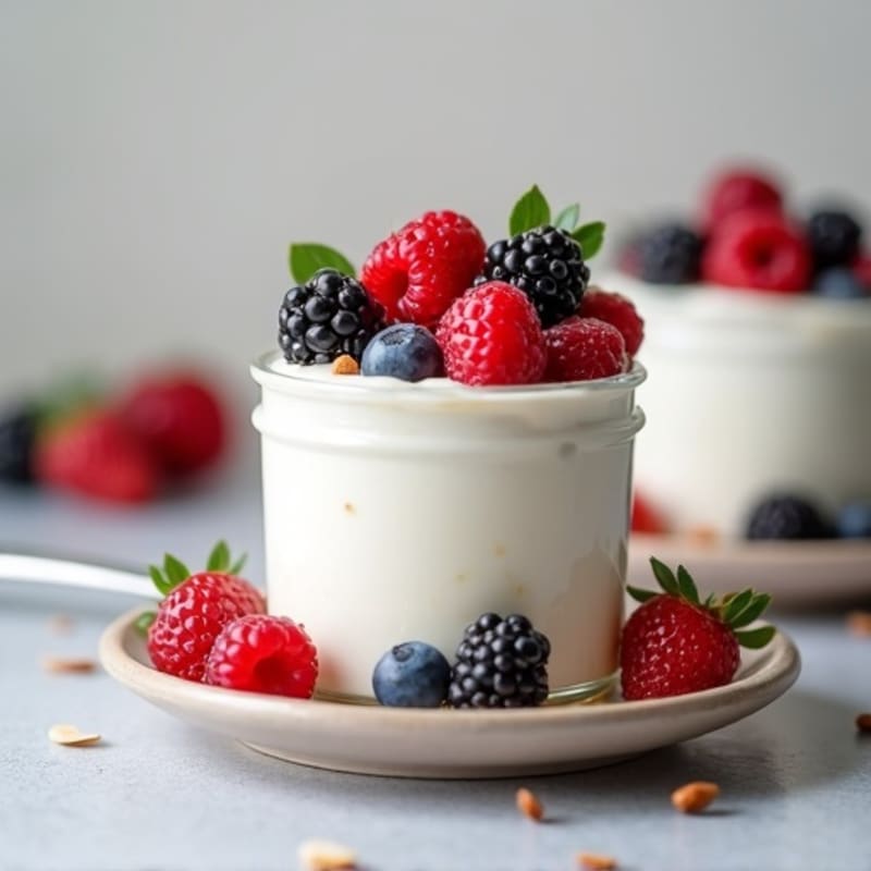 Creamy Greek Yogurt Protein Pudding with Berries
