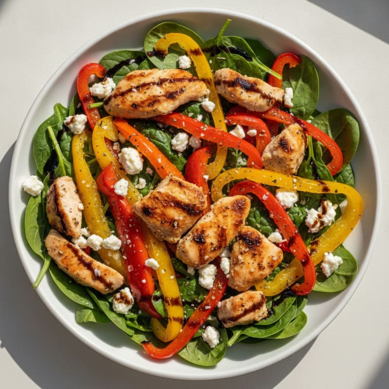 Roasted Bell Pepper and Feta Salad