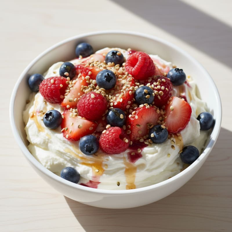 Creamy Greek Yogurt Protein Bowl with Mixed Berries