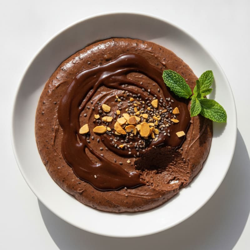 Silky Chocolate Protein Pudding with Chia Seeds