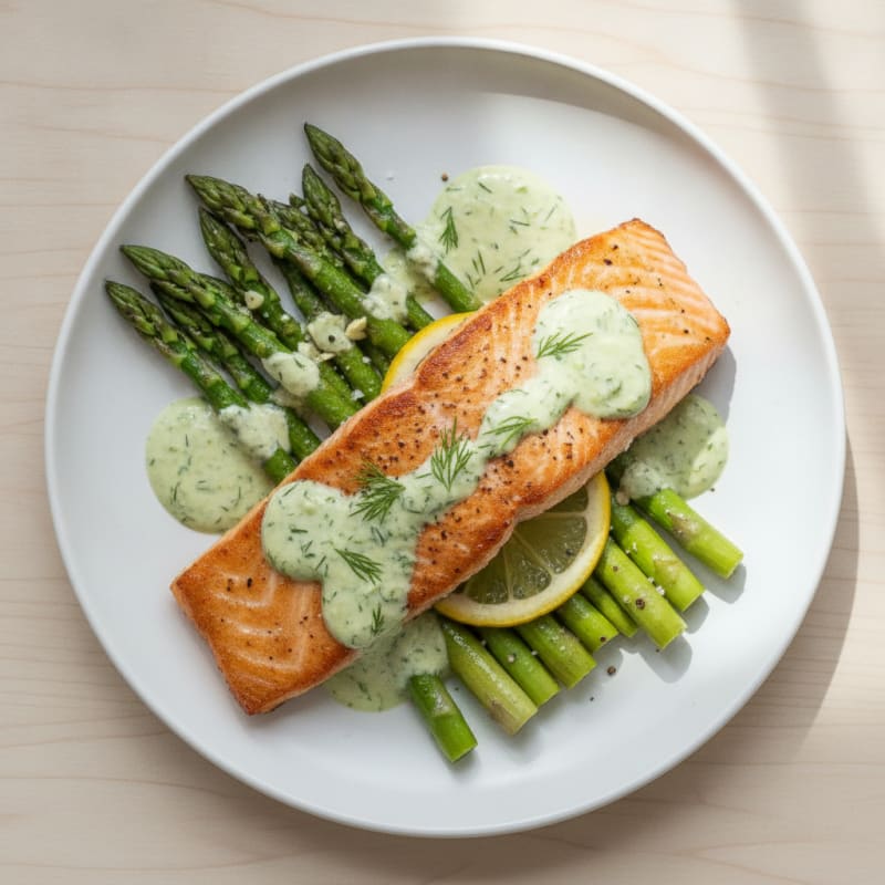 Pan-Seared Salmon with Lemon-Dill Sauce