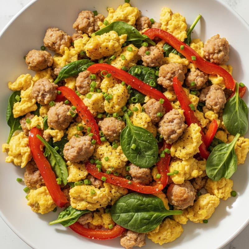 Sausage and Egg Breakfast Scramble