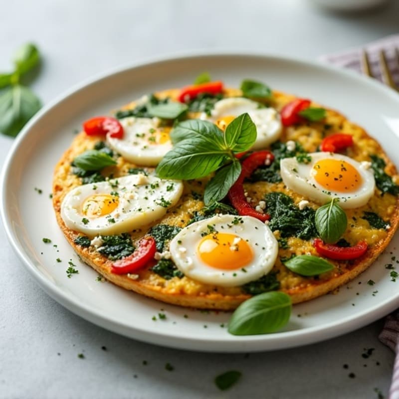 Protein-Packed Spinach and Feta Egg White Frittata