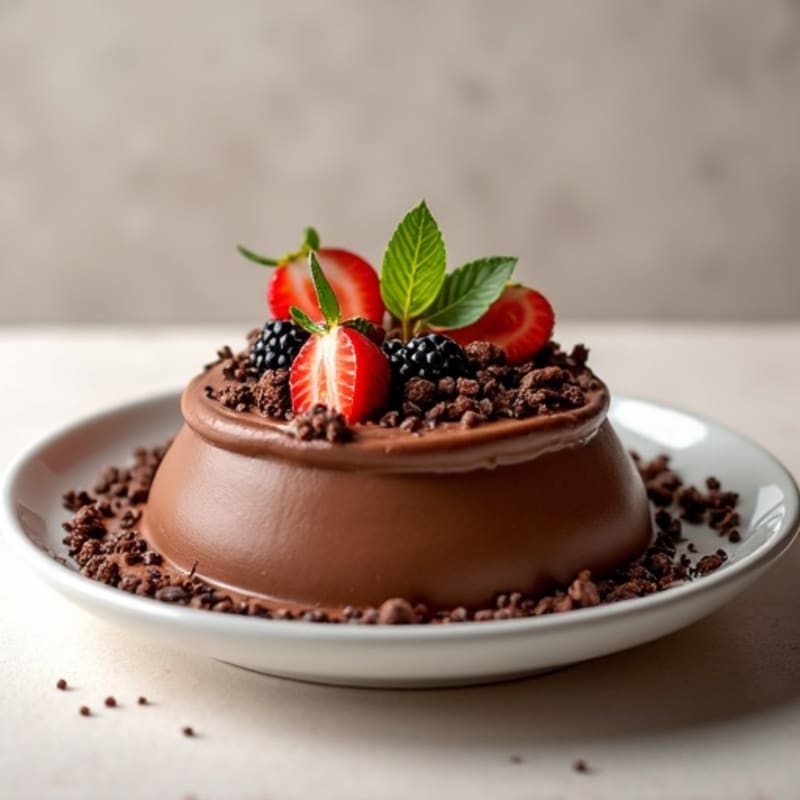 Silky Chocolate Protein Pudding with Chia Seeds