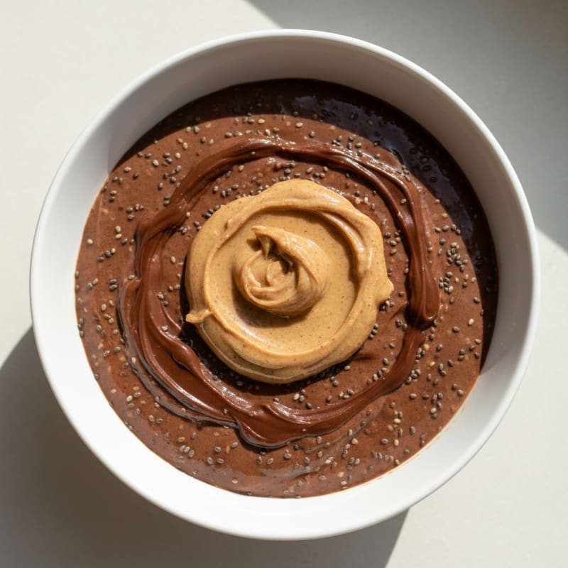 Silky Chocolate Protein Pudding with Chia Seeds
