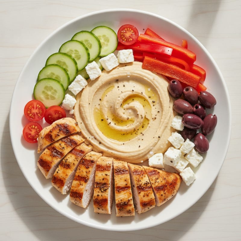 Mediterranean Hummus and Vegetable Platter