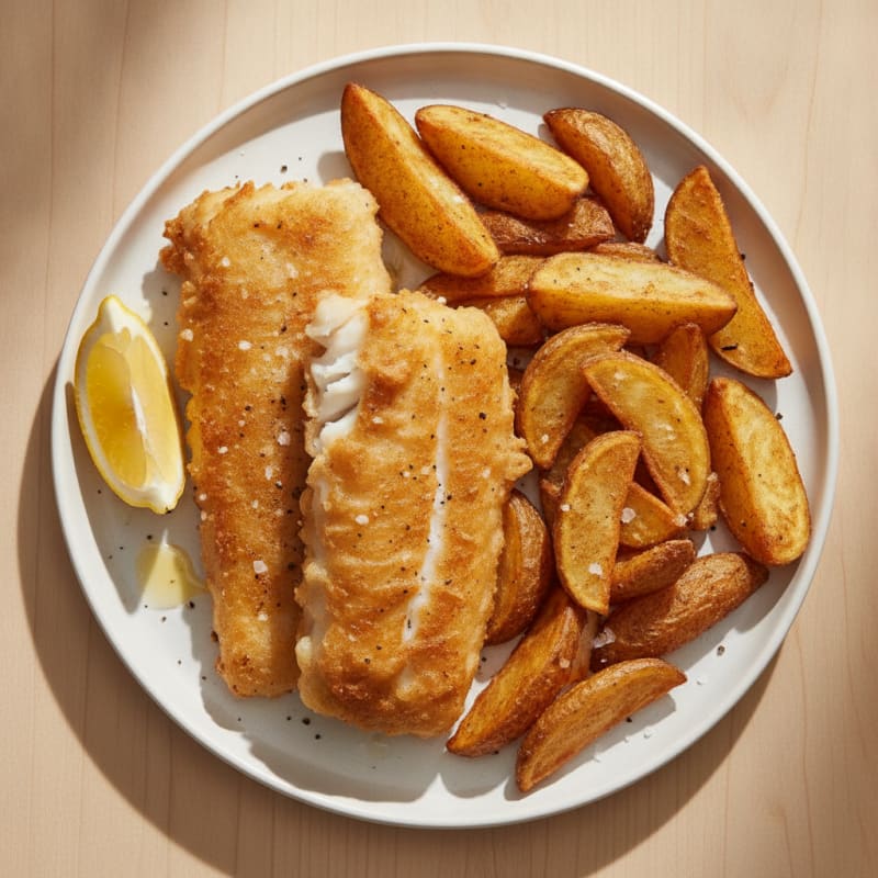 Classic Beer-Battered Cod and Chips