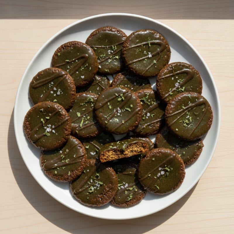 Thin Mint Chocolate Protein Disks