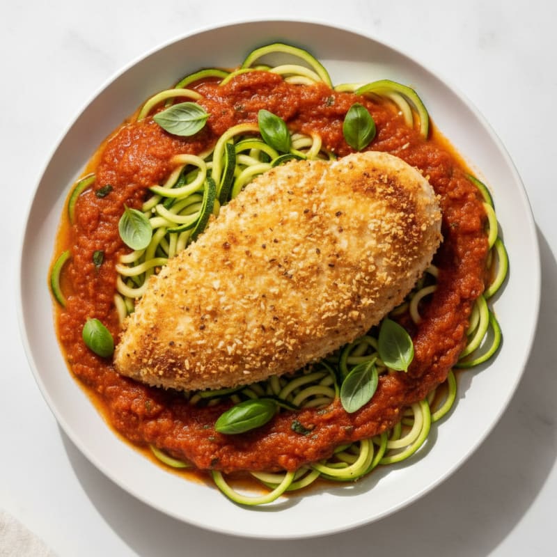 Parmesan-Crusted Chicken with Marinara Sauce