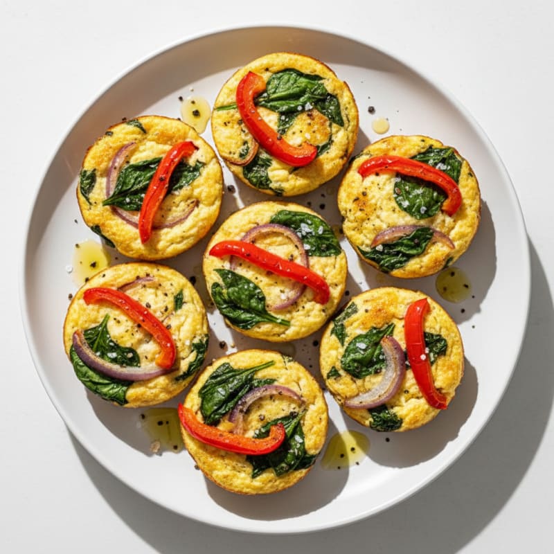 Creamy Cottage Cheese Egg Bites with Roasted Vegetables