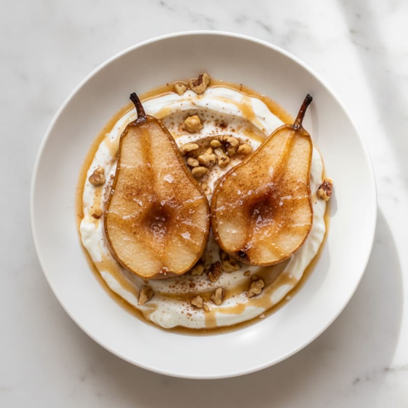 Cinnamon Sugar Baked Pears
