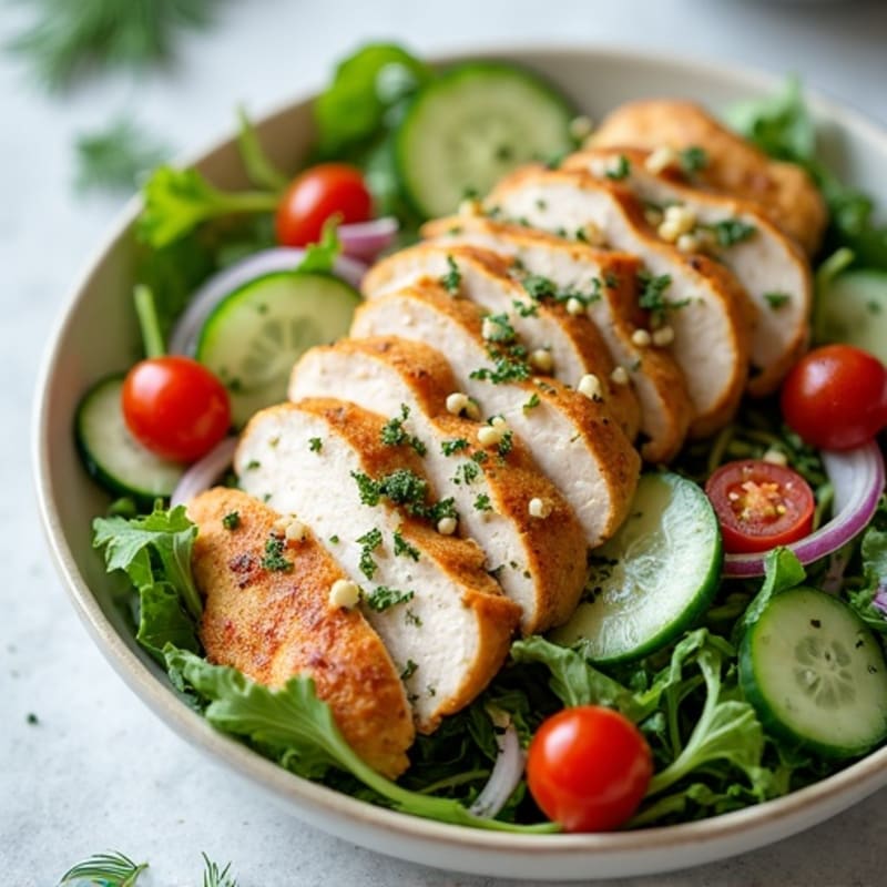 Creamy Herby Chicken Salad with Crisp Greens