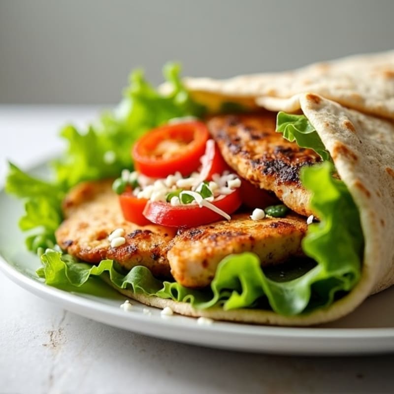 Grilled Chicken Caesar Wrap with Crunchy Romaine
