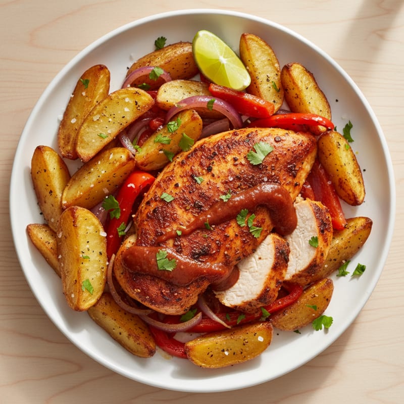 Spicy Chipotle Chicken and Crispy Roasted Potatoes