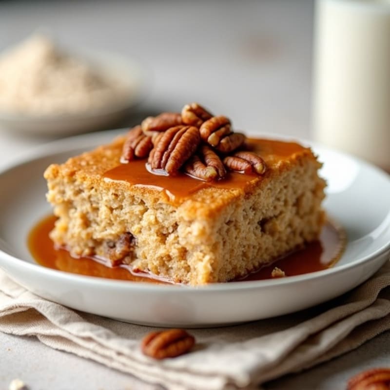 Gooey Maple-Pecan Baked Protein Oatmeal
