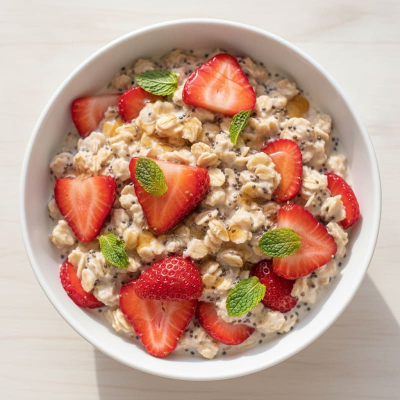 Strawberry Shortcake Overnight Oats