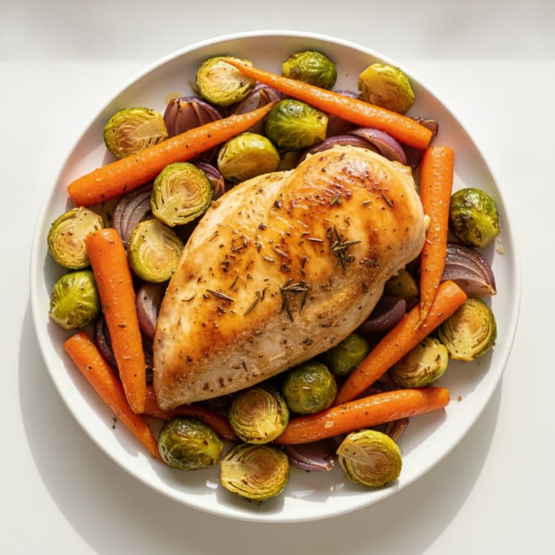 Herb-Roasted Chicken with Roasted Vegetables