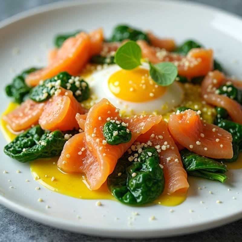 Silky Spinach and Smoked Salmon Scramble