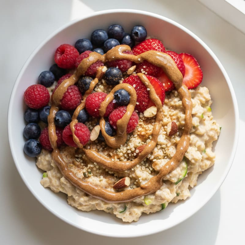 Berry Protein Oatmeal Breakfast Bowl