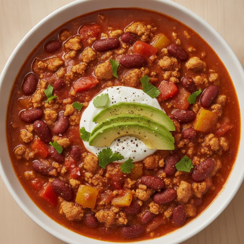 Hearty Turkey Chili Bowl